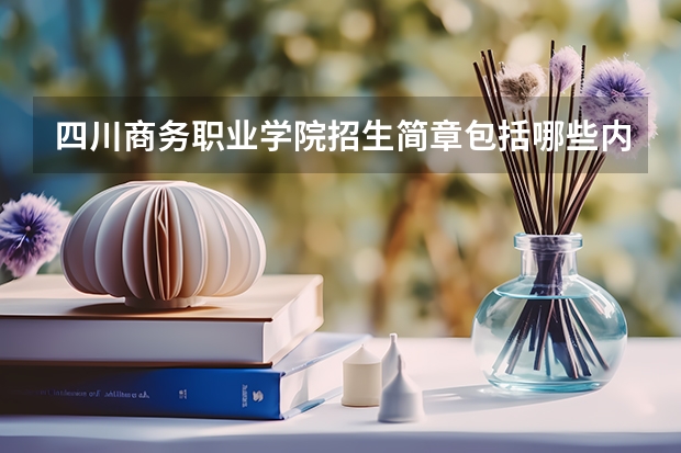 四川商务职业学院招生简章包括哪些内容