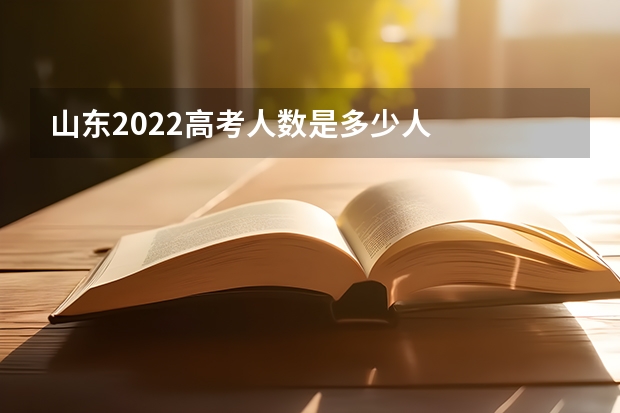 山东2022高考人数是多少人