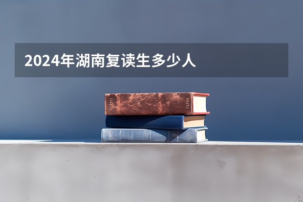 2024年湖南复读生多少人