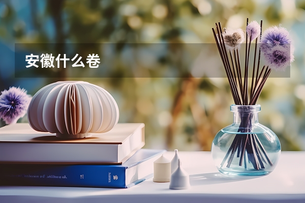 安徽什么卷