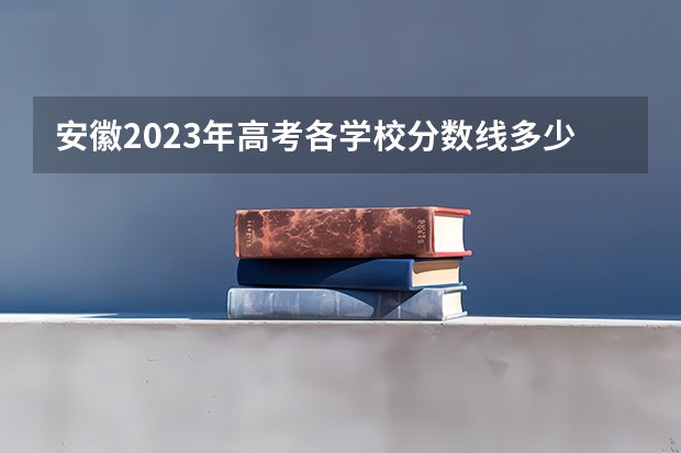 安徽2023年高考各学校分数线多少分？