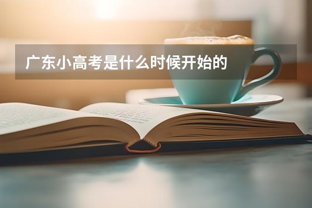 广东小高考是什么时候开始的