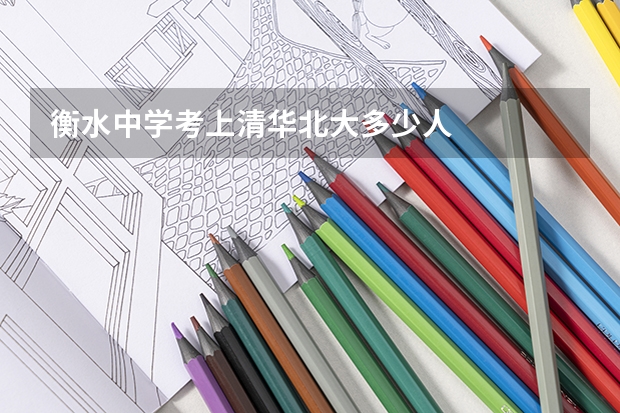 衡水中学考上清华北大多少人