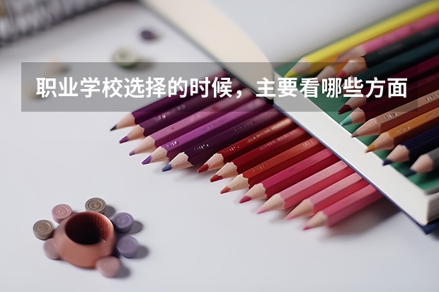 职业学校选择的时候，主要看哪些方面？