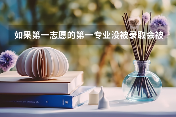 如果第一志愿的第一专业没被录取会被第一志愿的第二专业录取吗？