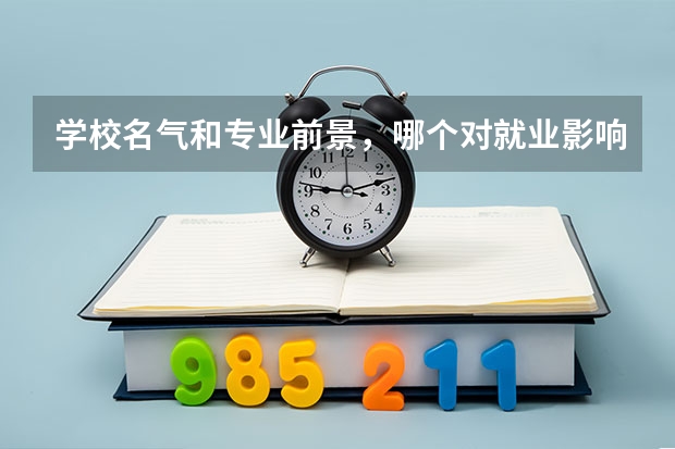 学校名气和专业前景，哪个对就业影响更大？