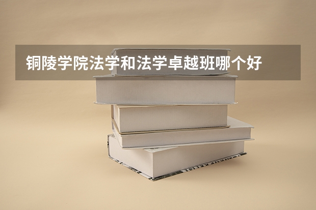 铜陵学院法学和法学卓越班哪个好