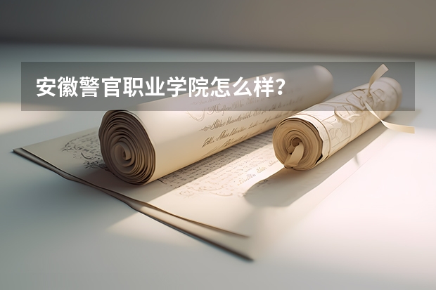 安徽警官职业学院怎么样？