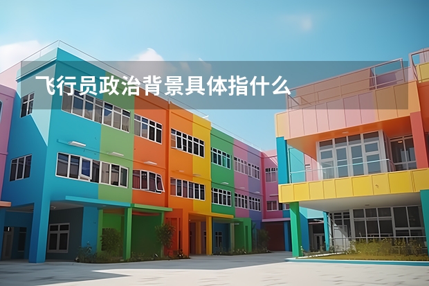 飞行员政治背景具体指什么
