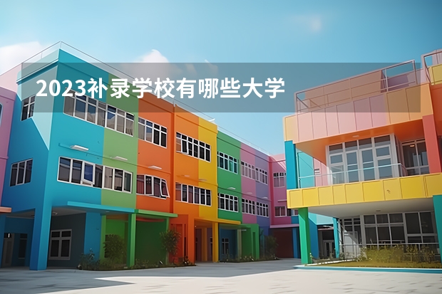2023补录学校有哪些大学