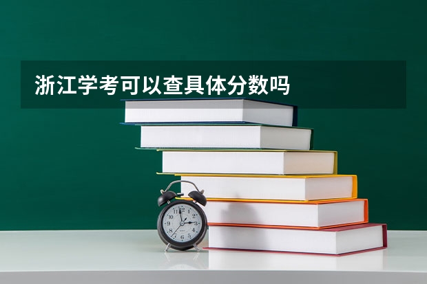 浙江学考可以查具体分数吗