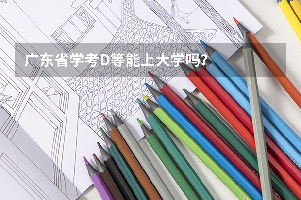 广东省学考D等能上大学吗?