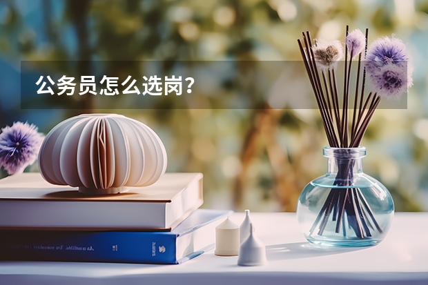 公务员怎么选岗？