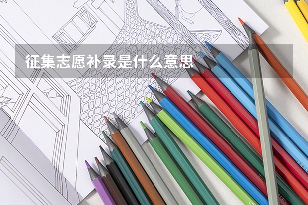 征集志愿补录是什么意思