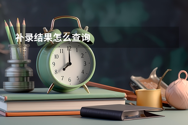 补录结果怎么查询