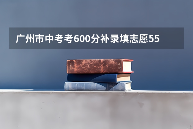 广州市中考考600分补录填志愿550分以下可以吗