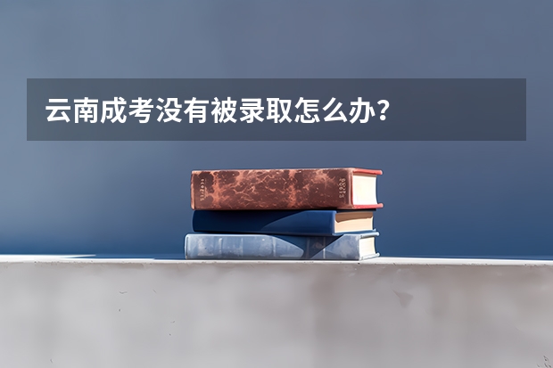 云南成考没有被录取怎么办？