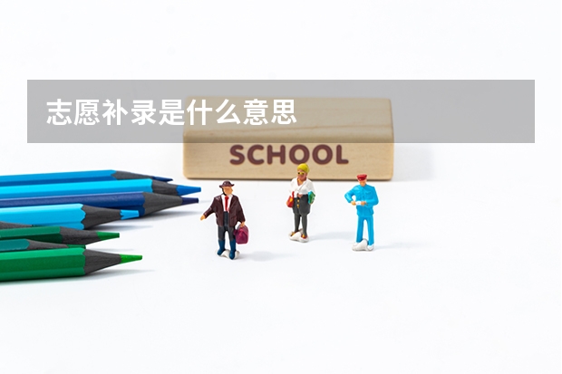 志愿补录是什么意思