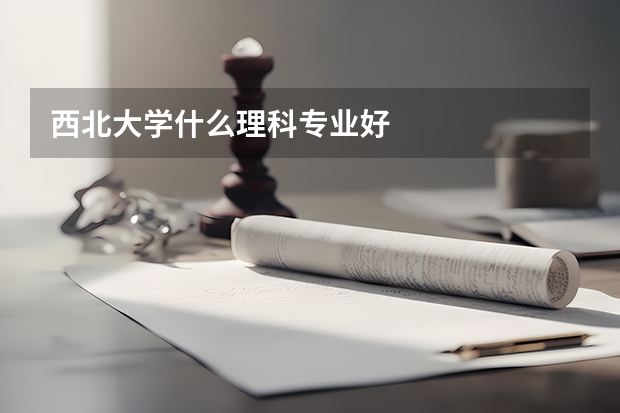 西北大学什么理科专业好